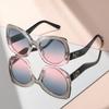 Butterfly-shaped personalized sunglasses, a decorative item for party hip-hop travel photography
