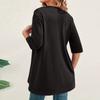 T Shirts For Women Pleated V-Neck Dressy Casual Blouses Printing Short Sleeve Summer Tops Loose Fit