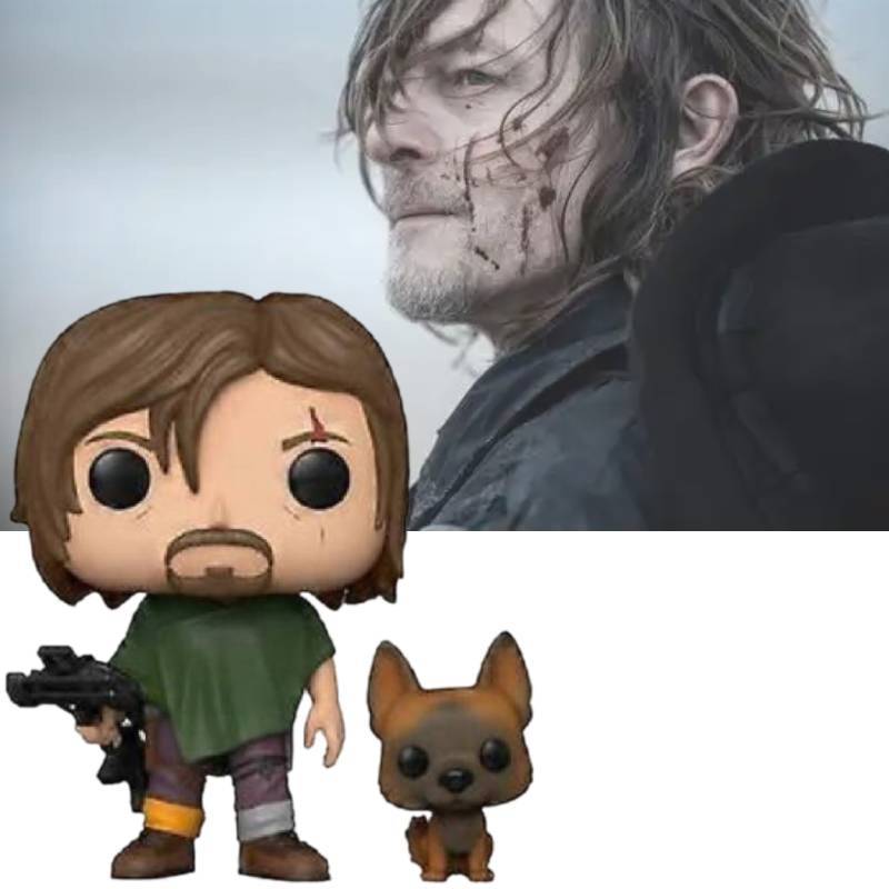 Dead Daryl Walking Dixon Collectible Figure With Dog Kids Toys Model