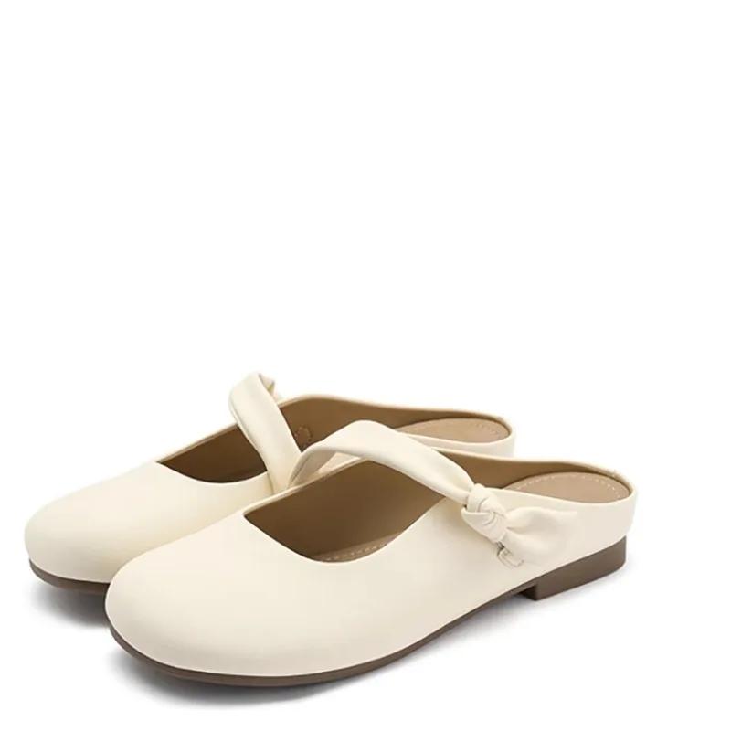 Boty Dámské Vysoce kvalitní S uzavřenou špičkou Dámské pantofle Venkovní Neformální pantofle Dámské Kulatá špička Mělké Plochá s Sandály