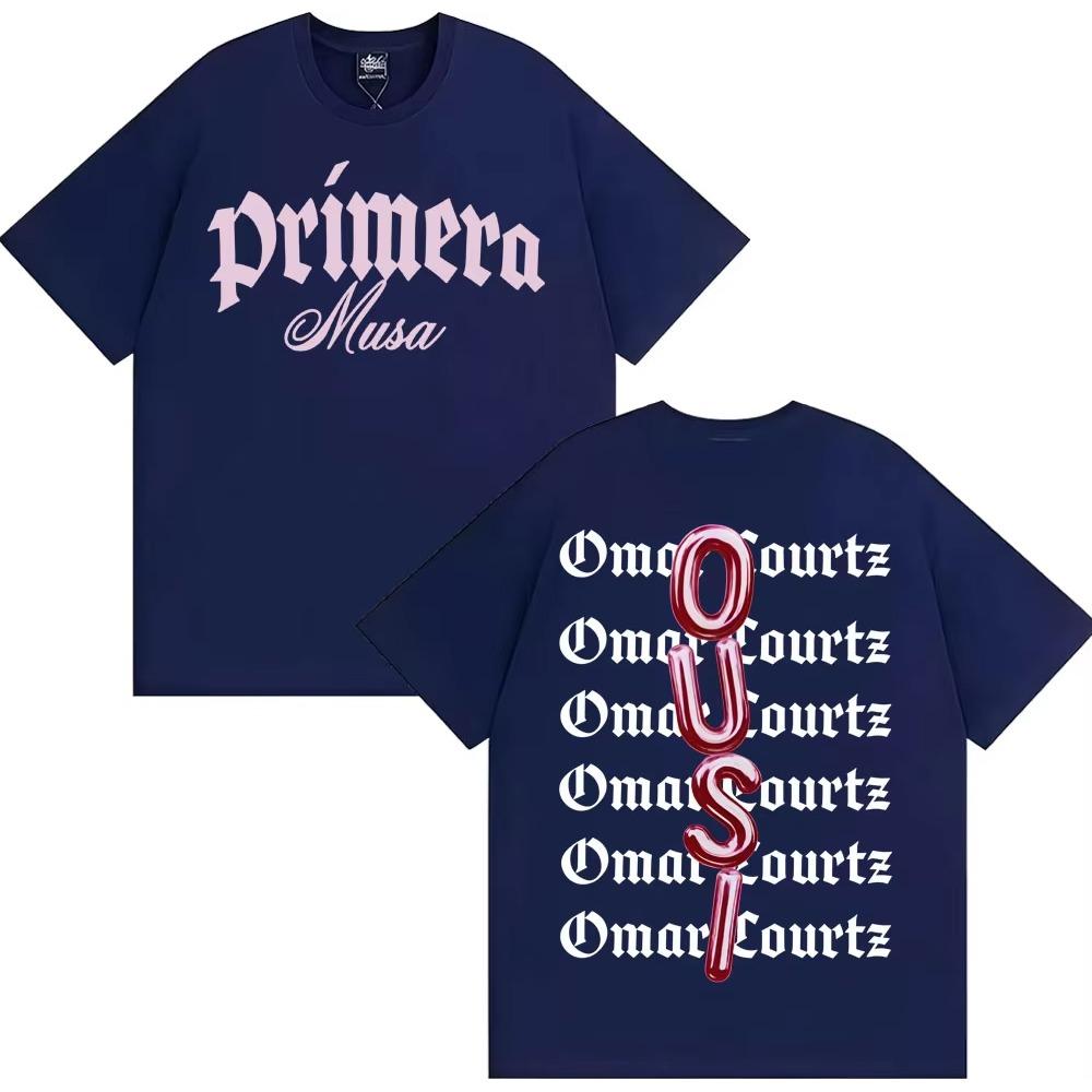 Omar Courtz Primera Musa Album Print T-Shirt Herren Damen Kleidung Vintage Kurzarm T-Shirts Lässig Bequem Baumwoll-T-Shirts