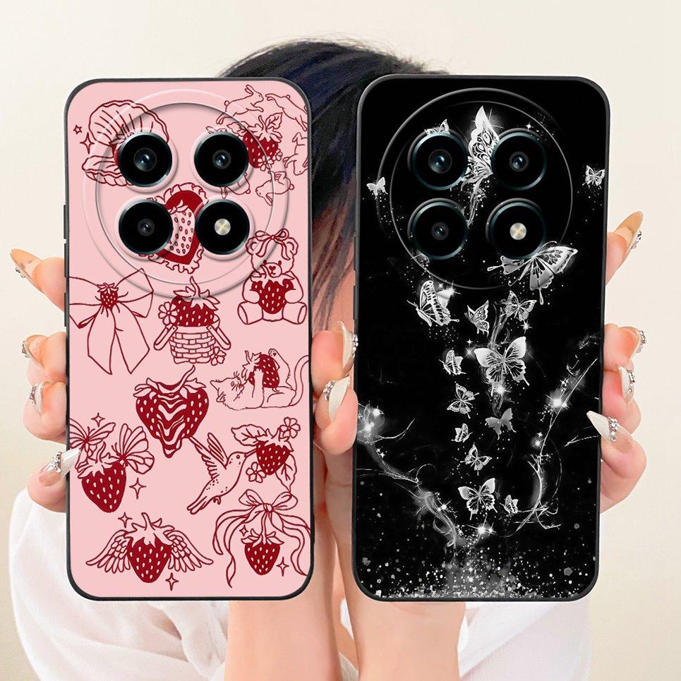 Daisy Bow Pattern Butterfly Flower Cherry Back Cover For Realme 13 Pro Pro+ Phone Case Soft Silicone Casing On Realme P1 Speed