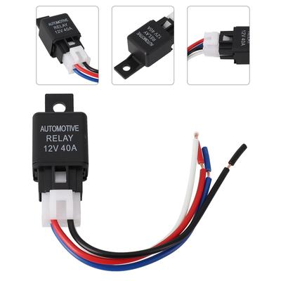 1*Cable Cable Car Relay 1*Car Relay 12V 1pc 40A Black