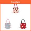 Girls Cute Woolen Crossbody Bag With Striped Design For Street Style