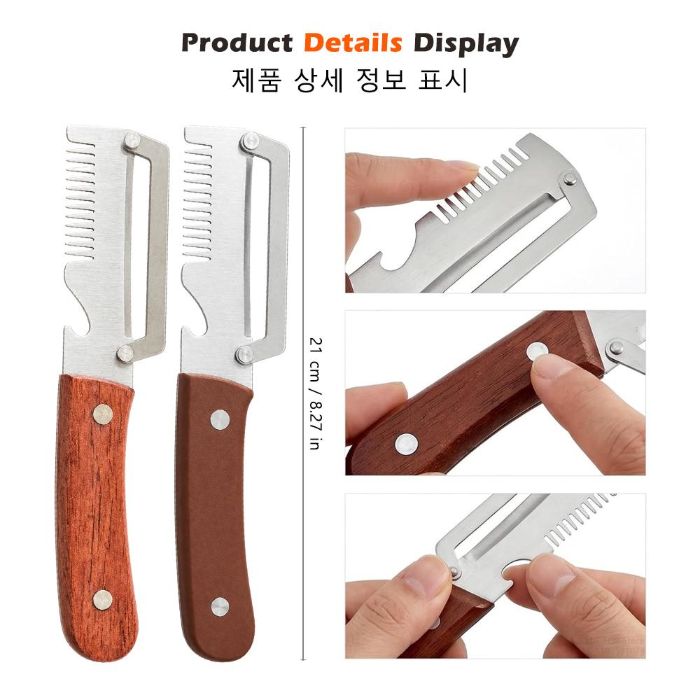 Aoifn Kitchen Peeler Stainless Steel Vegetable Peeler with Plastic or Wooden Handle for Peeling Fruits Vegetables Kitchen Tool