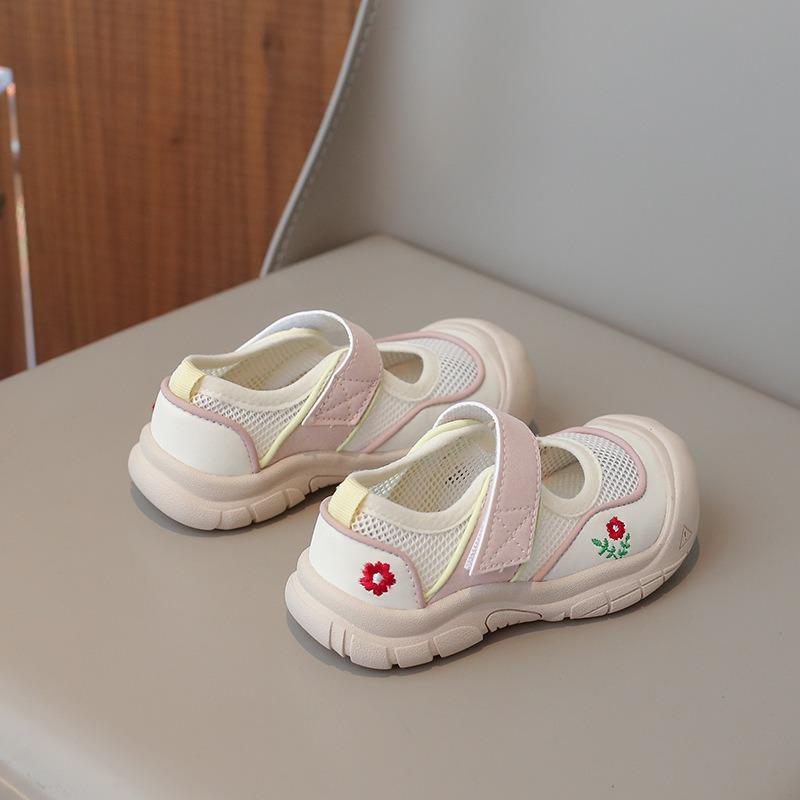 Girls casual shoes spring new children's sports shoes Guochao mesh shoes girls breathable single shoes