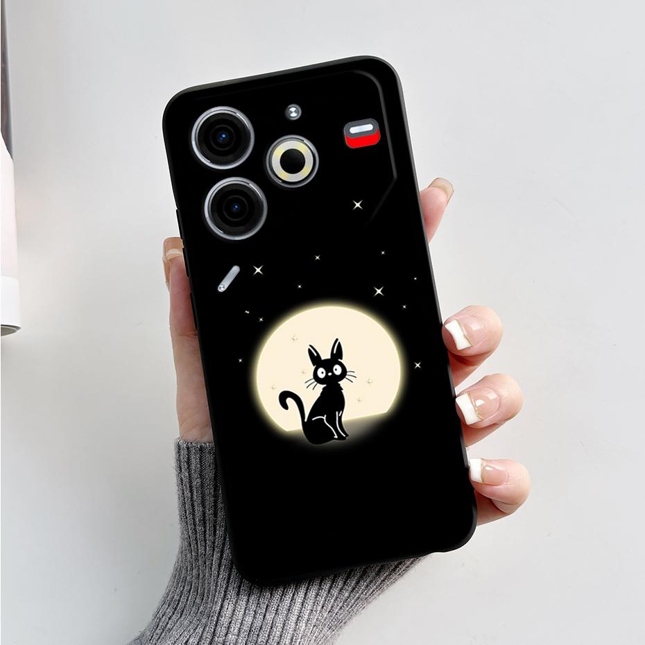 6.78" For Tecno Pova 6 Neo Case Pova6 Neo Back Cover Stylish Pattern Black Silicone Soft Phone Cases For Tecno Pova 6 Neo Fundas