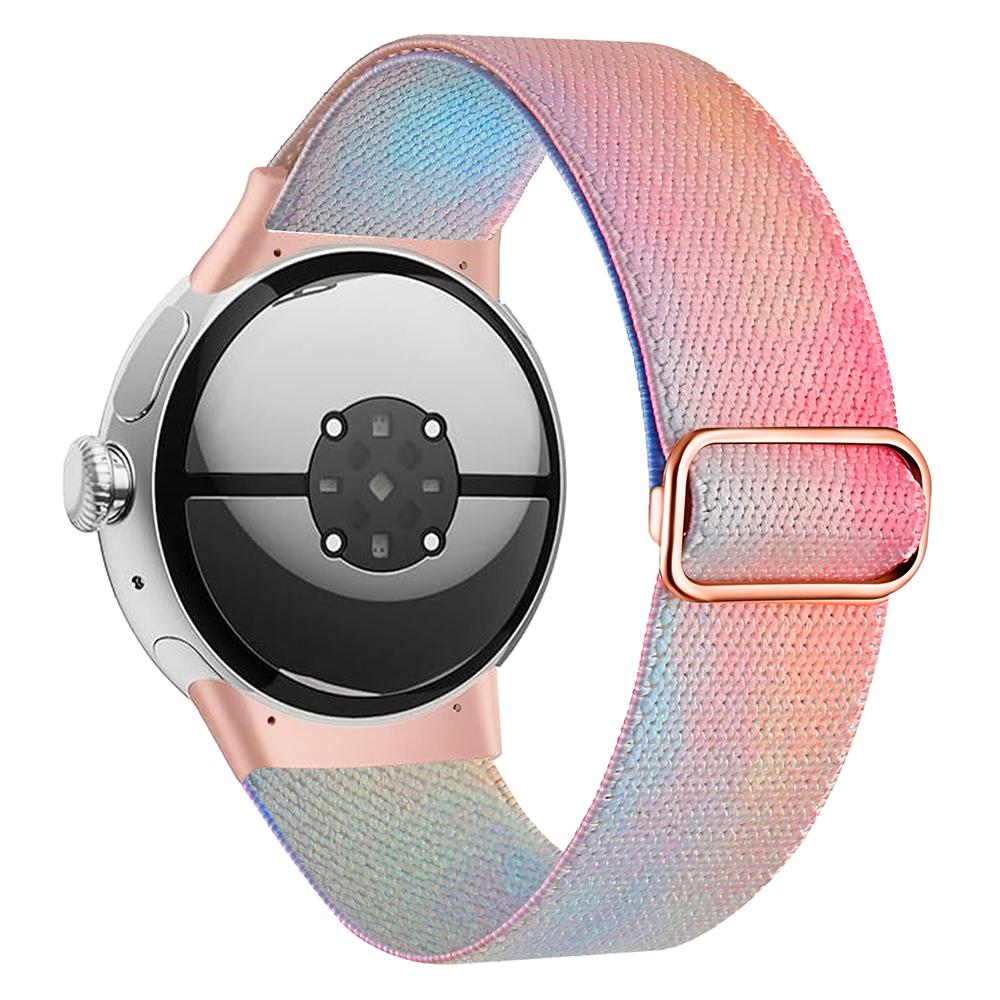 

For Google Pixel Watch 3 41mm/Watch 2/Pixel Watch Pattern Straps Adjustable Nylon Watch Band Phantom Aurora
