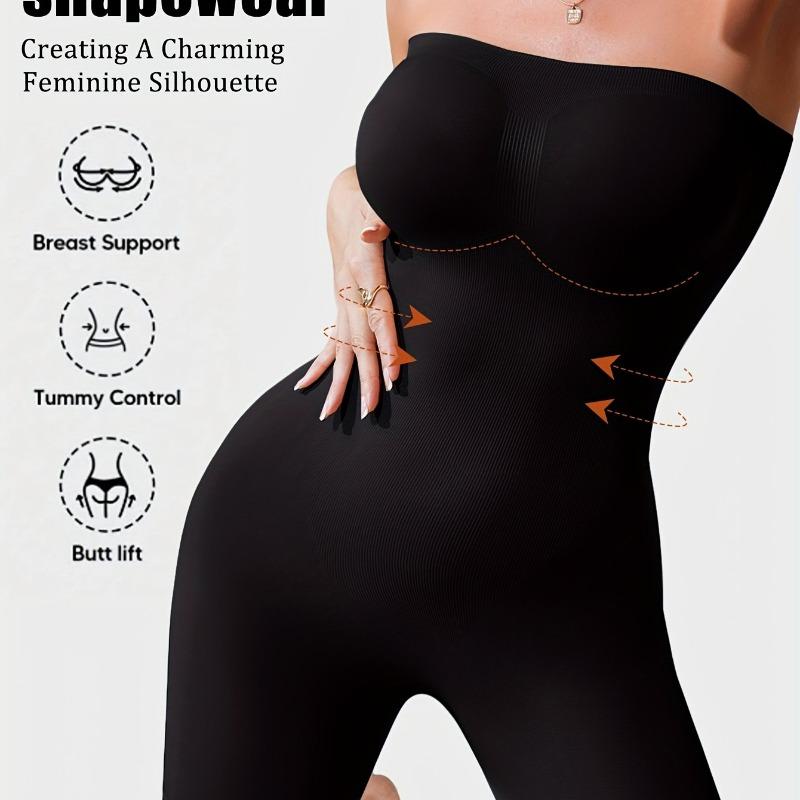 

Боди-корсет с эффектом подтяжки живота и ягодиц, Корсет для талии, Тренировочный полный костюм для формирования фигуры S чёрный