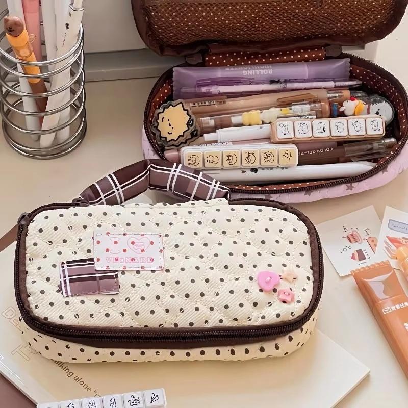 Süße japanische Stifte-Tasche Ins Mode Große Kapazität Kosmetiktasche Für Schulmädchen Kawaii Ästhetischer Schreibwaren-Organizer