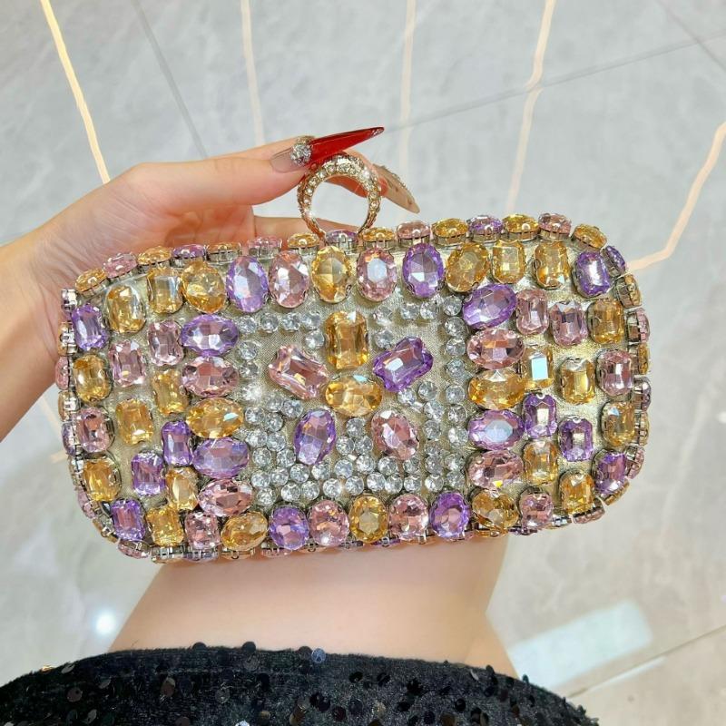 High-end Sequined Bag, Fashionable and Luxurious Banquet Handbag, Glittering Diamond Evening Handbag, Crossbody Bag