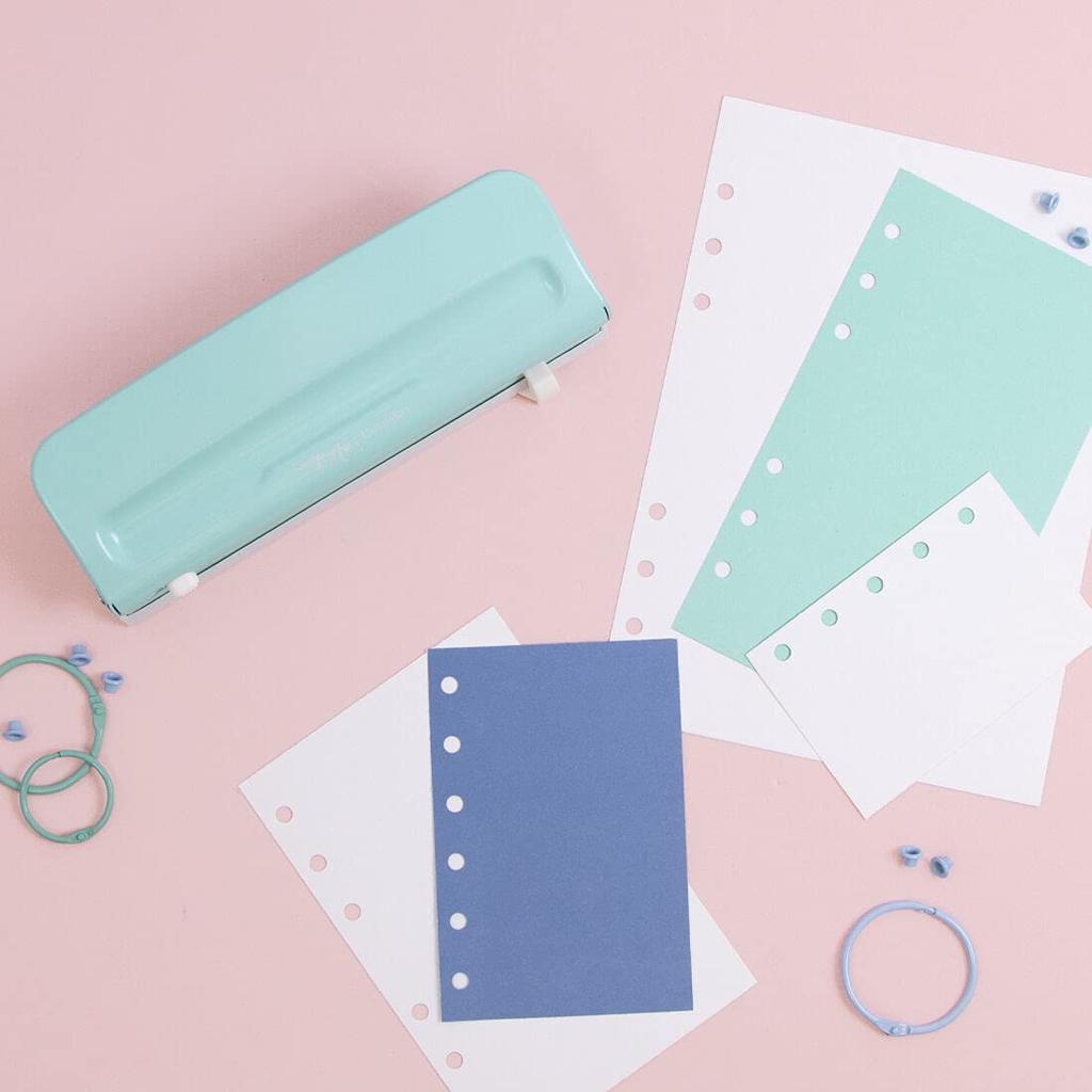 Craftelier - 6 Hole Punch | Adjustable Hole Puncher for Mini, Pocket, A6, A5, Personal and Deskfax | Journaling Supplies | Punching Capacity for 8 x