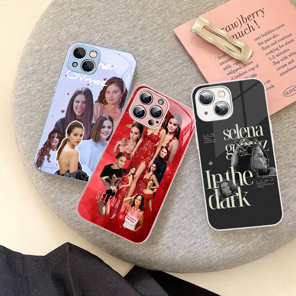 Singer Selena Gomez Tempered Glass For Iphone 14 13 12 11 Pro Mini XS MAX 14Plus X XS XR Fundas