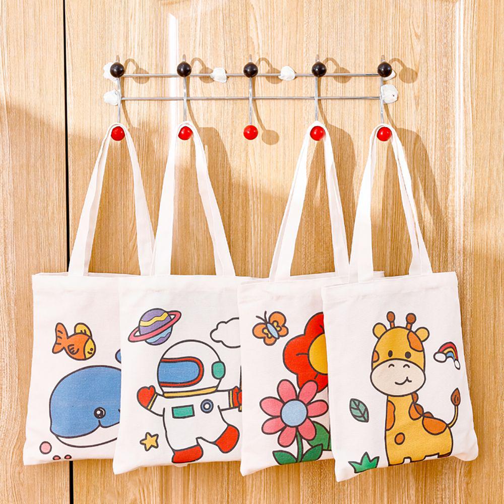 DIY Graffiti Canvas Tote Bag - Kids' Coloring Gift
