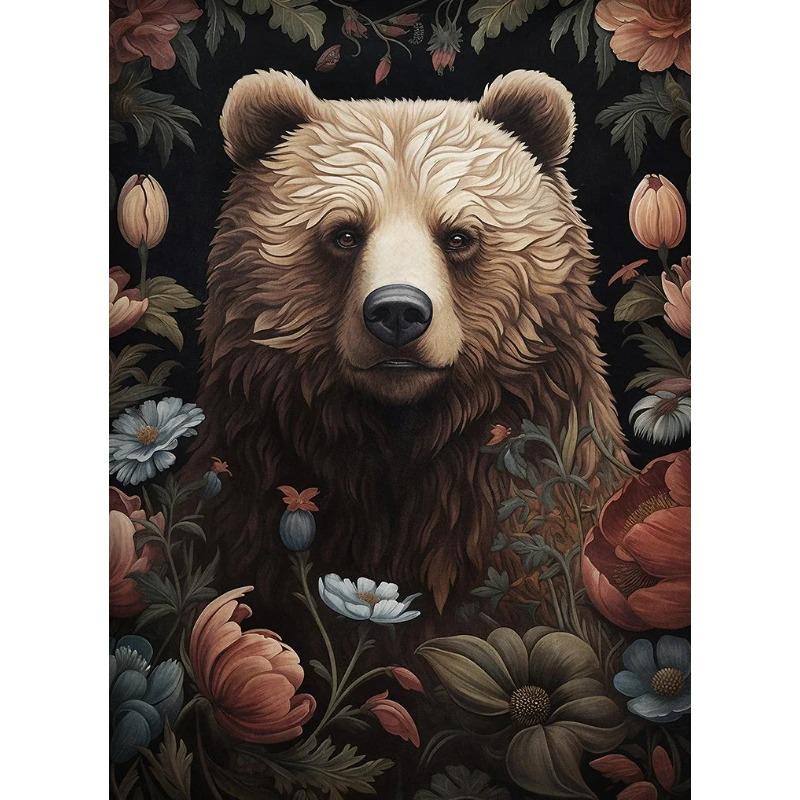 Rabbit Bunny Rustic Raccoon Frog Sheep Deer Bear Fox Forest Poster Canvas Painting Print for Living Room Home Decoration Cuadros
