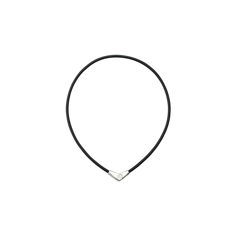 Colantotte ALT Verstellbares Halsband (L: 51cm/Schwarz x Silber) mit Geschenktüte und Grußkarte