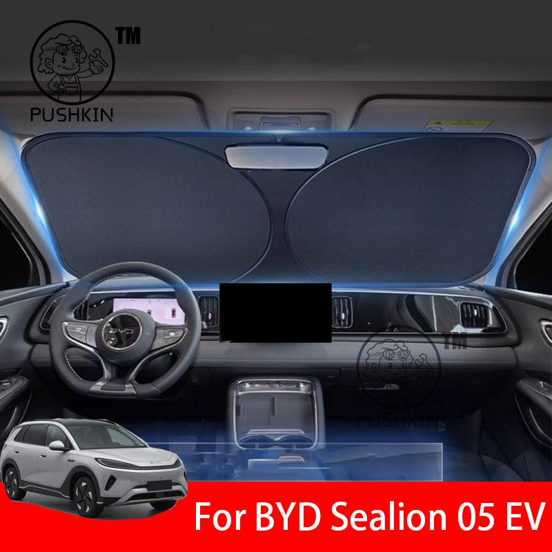 For BYD SEALION 05 EV 2025 2026 Car Windshield Sun Shade Blocks UV Reflector Auto Window Visor Shield Cover Foldable Parasol