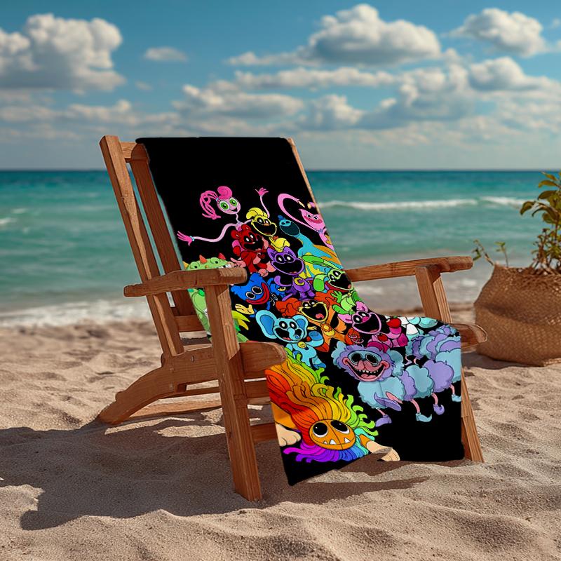 Ultra-Soft Beach Towel with Huggy Wuggy Theme,Ideal for Pool - Camping, Diving - Perfect Travel Essential, Vibrant Beach Towel.