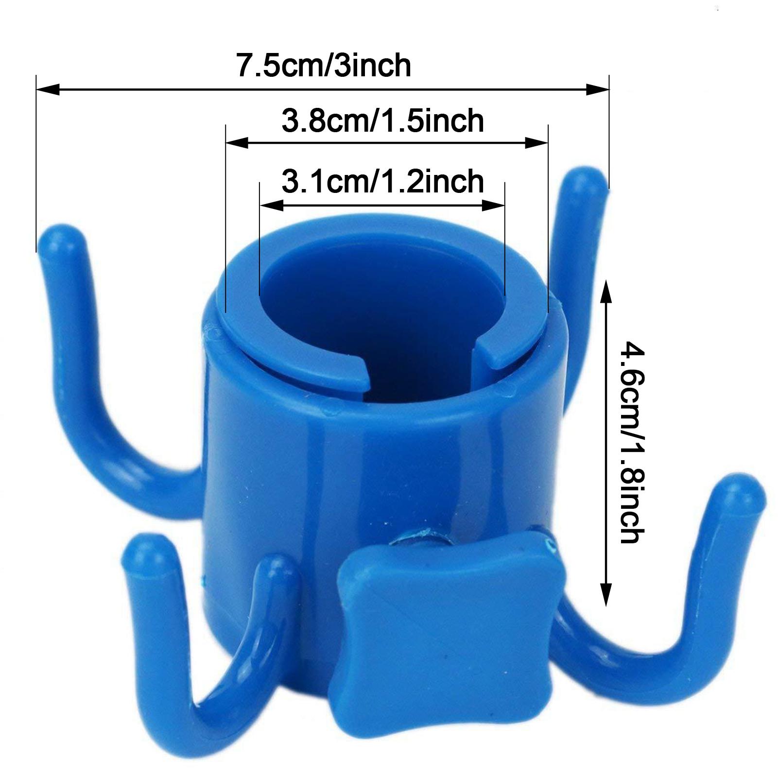 Синий/Белый Подвесной крючок для пляжного зонта Пластиковые пляжные аксессуары Крючки для пляжного зонта Подходят для крючков для хранения садового зонта