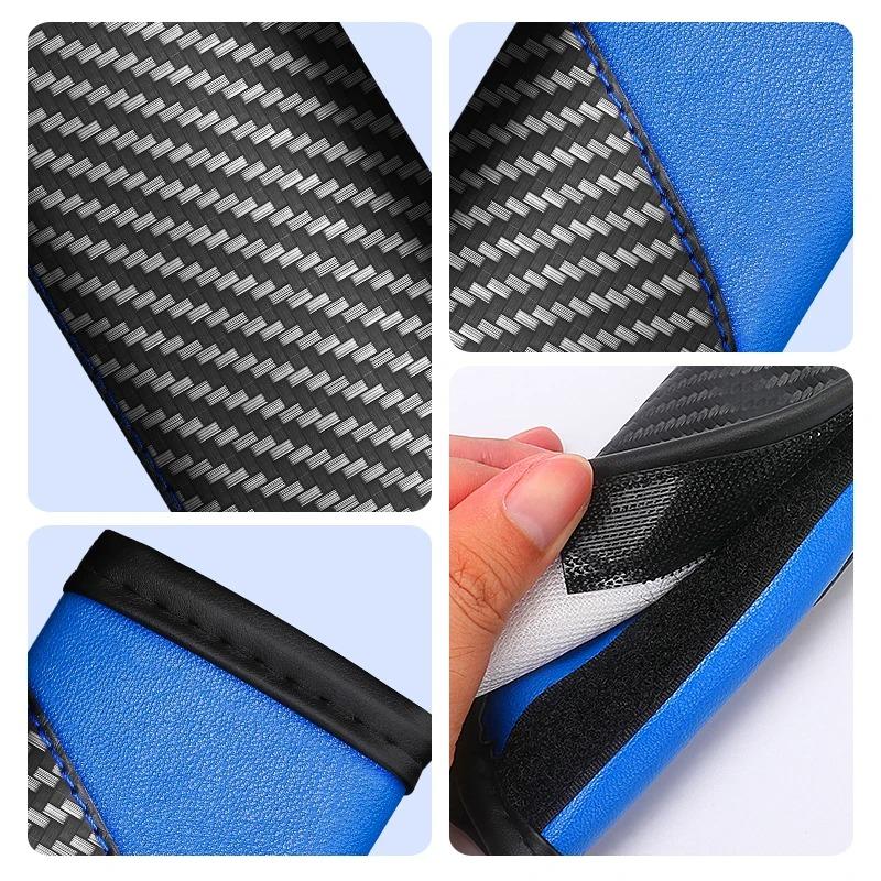 UMEG7 2pcs Car Seat Belt Shoulder Pad PU Leather Decoration for Mercedes Benz CLA CLE GLC GLK ML W222 W210 W211 W124 W176 W203 W204