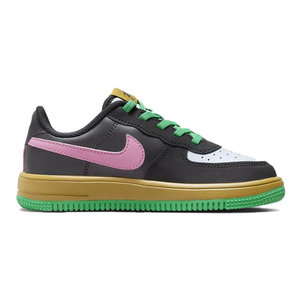 Nike Force 1 Low EasyOn LV8 2 PS Scarpe da Ginnastica Dance Bambini Nero Azzurro Chiaro Rosa Giocoso FN0410-001
