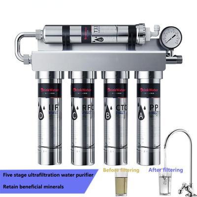 Wasserfiltersystem Haushalt Küche Ultrafiltration Wasserreiniger 41*35*9cm Edelstahl Direkttrinkhahn Wasserreiniger