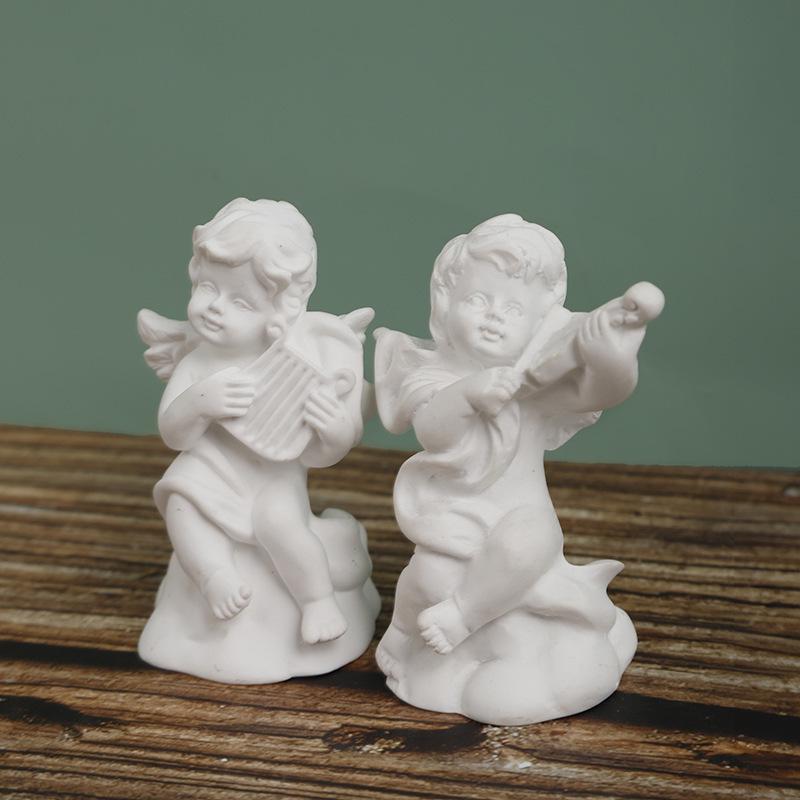Mini Resin Angel Ornament for Home Décor and Photography Backgrounds