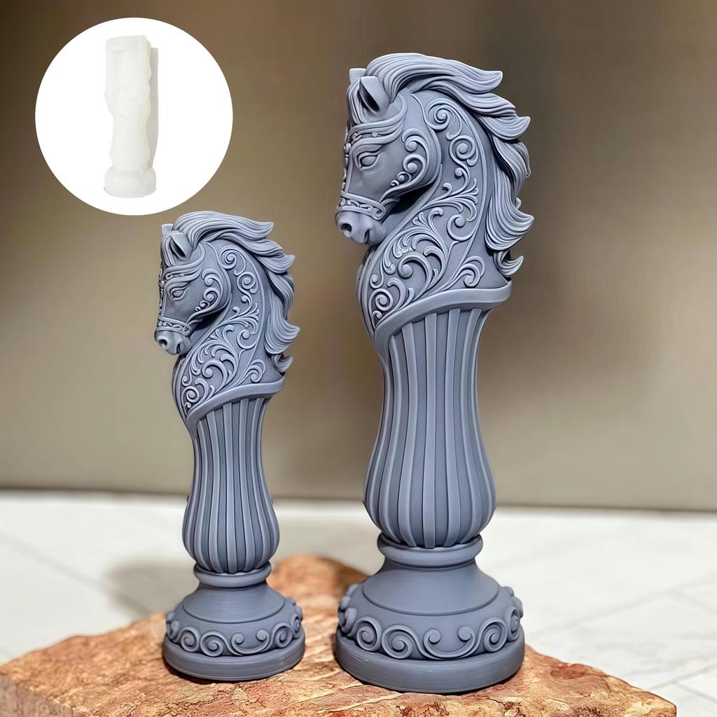 Horse Statue Shape Candle Silicone Mold Horse Head Sculpture Resin Mold Horse Head Sculpture Concrete Gypsum Mould Craft Molds