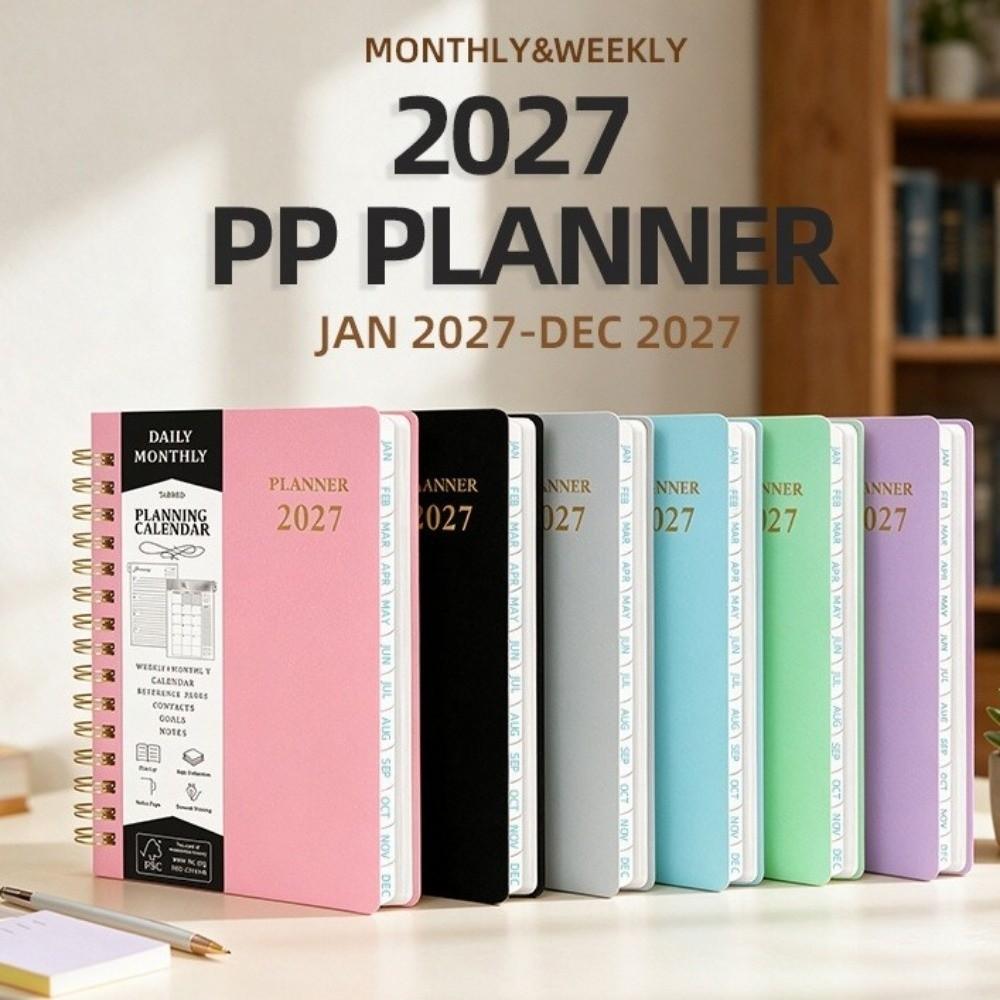 Efficiency 2027 Yearly Planner Notebook A5 Agenda Planning Notebook School Office Supplies