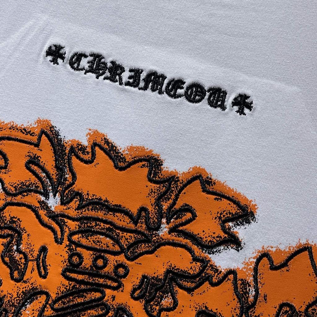 8935 CHROME HEARTS 2026 Summer New High Quality Cotton Round Neck Loose Large Size Men's and Women's T-shirt Couple T-shirt