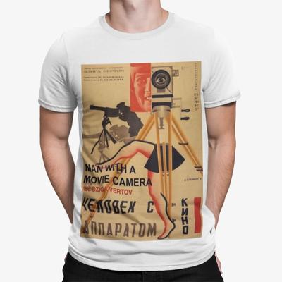 Man with a Movie Camera Christmas Japanese Film Movie 80s Retro Sci Fi T Shirt