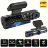 Kamera samochodowa Full HD Dual Camera 1080P do przodu i do wewnątrz samochodu, kamera samochodowa z IR Night Vision, nagrywanie w pętli, szerokokątna kamera samochodowa DVR