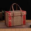 Handwoven Bamboo Gift Basket for Zongzi, Cured Meats, Mooncakes, Fruits, and Local Specialties