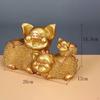 Pig Hugging Pear Figurine Ceramic Book Stand Modern Collectible Animal Statue Resin Sculpture