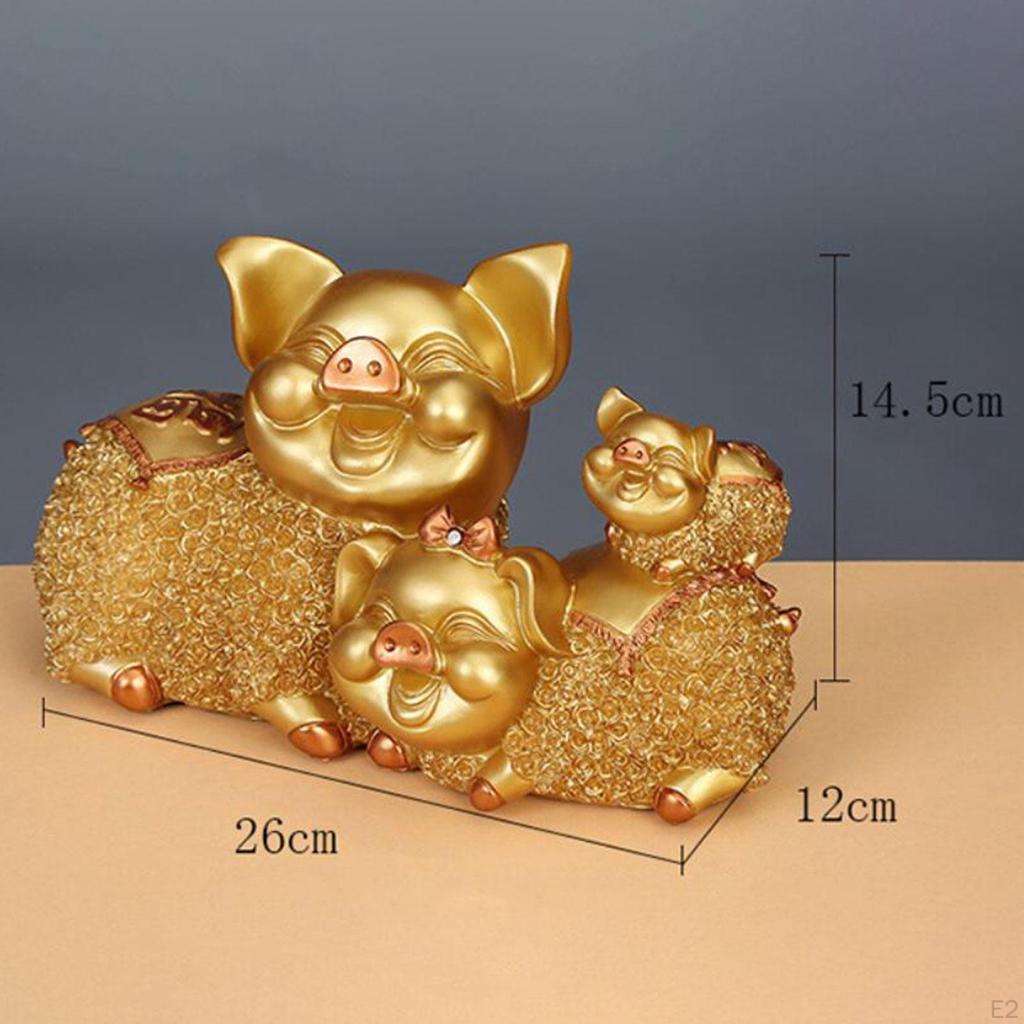 Pig Hugging Pear Figurine Ceramic Book Stand Modern Collectible Animal Statue Resin Sculpture