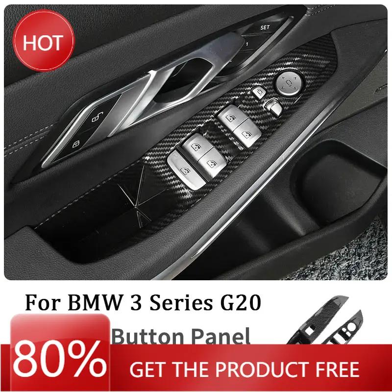 BAAU1 2025 Hot For BMW 3 Series G20 2020-2024 Car Front Door Armrest Window Switch Panel Trim Protect Accessories Auto Inner Door Hand