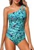 Summer New Tight-fitting One-shoulder Double-strap Swimsuit Seaside