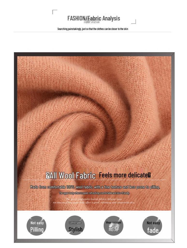 Women's 100% Wool V-Neck Cardigan - Spring/Autumn 2025, Long Sleeve, Petite, Lightweight Sweater