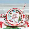 Merrychristmas Santa Claus Christmas Party Supplies Paper Plate Cup Set