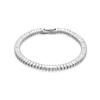 Hip-Hop Square Diamond Bracelet: Luxury Stainless Steel, Minimalist High-End Design.
