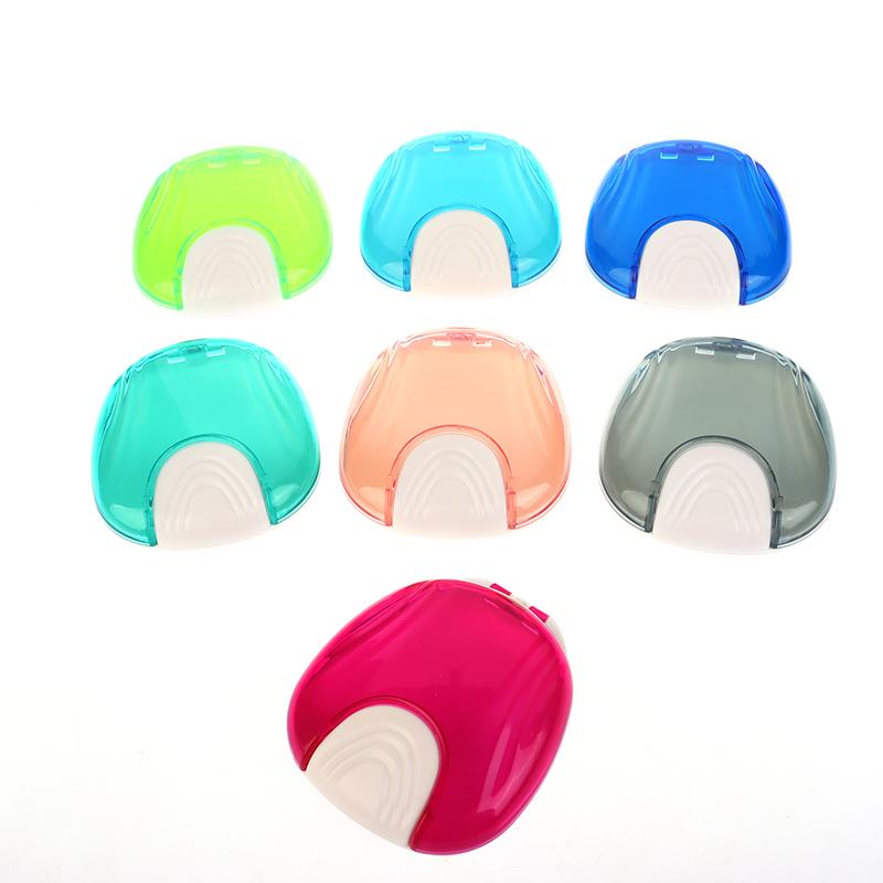 1PC Press-to-Open Dental Retainer Denture Storage Box Partial Denture Case Orthodontic Small Teeth Box Travel Outdoor Boxes