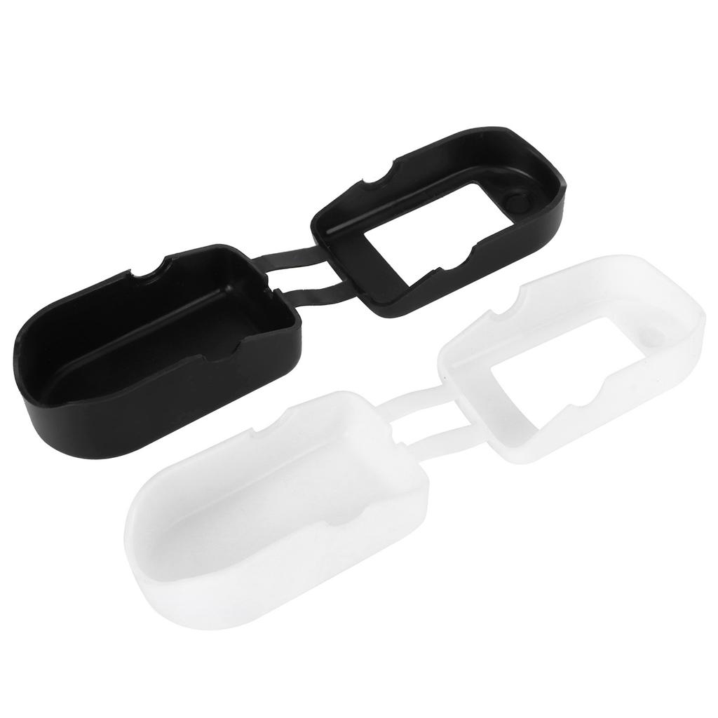 2Pcs Oximeter Cover Portable Silicone Fingertip Pulse Monitor Protector for Travel Home(Black White