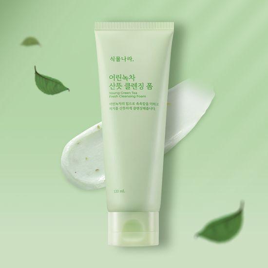 Shingmulnara Young Green Tea Refreshing Cleansing Foam 120ml (Single Item/Buy 1 Get 1 Free)