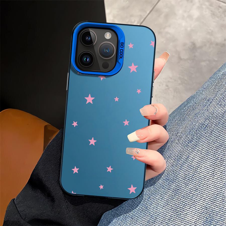 Phone Cover Case for iPhone 17 Pro Max 14 Plus 11 13 Air 12 Pro 16 15 Cute Simple Stars