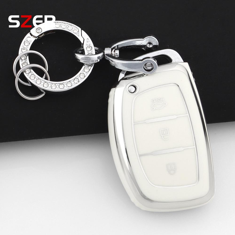3 4 Tasten TPU Auto Smart Key Hülle Abdeckung Schlüsselanhänger Für Hyundai Tucson Santa Fe Rena Sonata Elantra Creta Ix35 Ix45 I10 I30 I40