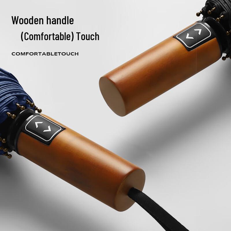 Automatic Solid Wood Handle Umbrella