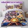 Demon Slayer Modern 3 Piece Anime Duvet Cover,Cartoon Printed Bedding Set,Cool Bedroom Decoration Comforter Cover for Kids_LIAN