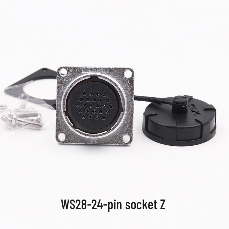 Weipu WS28 23-Pin Aviation Plug Connector, Male-Female Threaded, 479-Hole, 10P12, 16-Pin, 20/26-Pin
