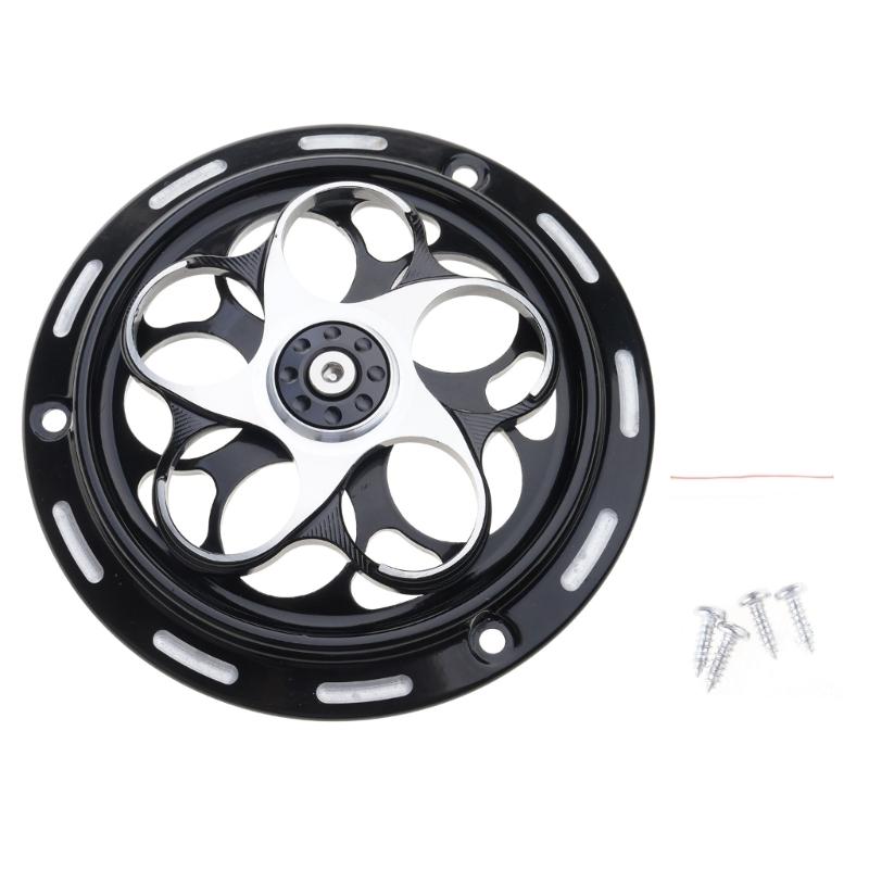 Motorcycle Engine Cover Engine Cooling System Fan Cover Caps Radiator Guard 5.7'' Aluminum Decoration