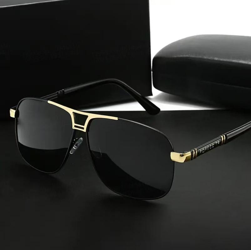 Men Polarized Sunglasses Day Night Dual-Use UV Resistant Glasses High Fashion Trend Eyeglasses UV400